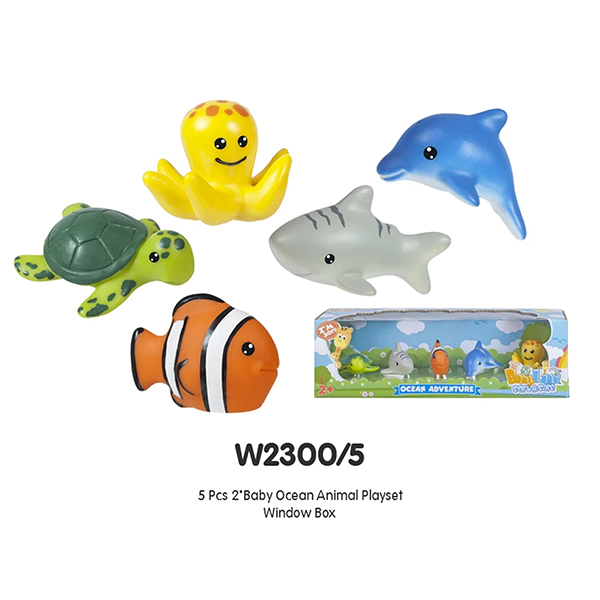 5 Pcs 2" Baby Ocean Animal Playset